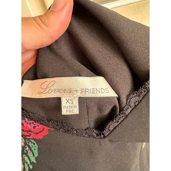 Lovers + Friends Floral Satin Dress Size XS - Picture 4 of 6